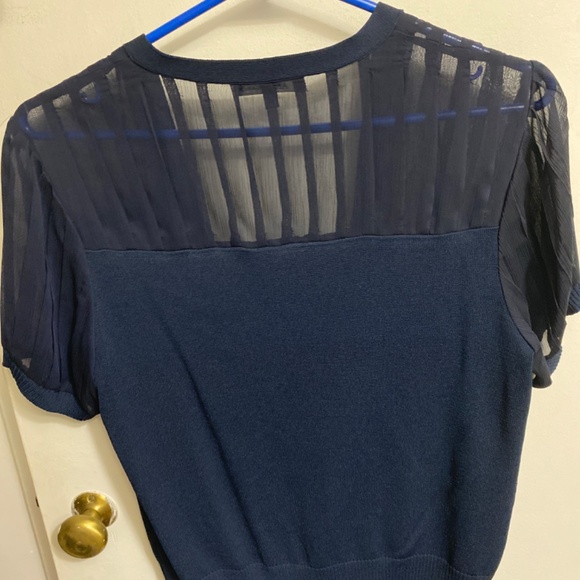 Anne Klein navy cardigan - Picture 3 of 3